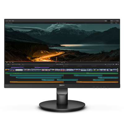 飞利浦21.5英寸显示器商用办公爱眼低蓝光不闪屏家用台式屏221S9L