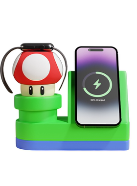 【多功能】马里奥磁吸充电支架