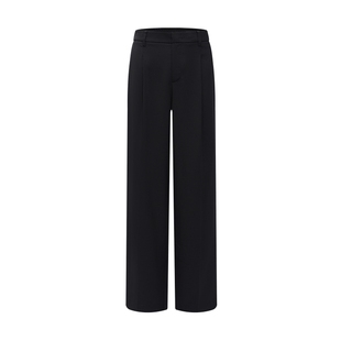 LILY2026春新款老钱风复古知性气质通勤休闲百搭单褶西裤阔腿裤女