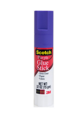 3M Scotch 固体紫色胶棒15g 6115使用方便无毒变色粘得牢儿童胶水