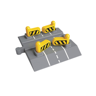 Hape十字路联动门闸火车轨道扩展配件幼儿童宝宝益智玩具3-4周岁6