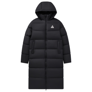 匹克羽绒服长款男春季新品户外加绒连帽保暖加厚鸭绒外套女运动服