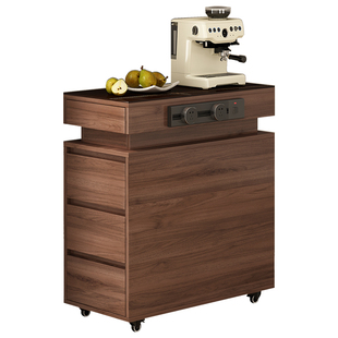 岩板岛台柜单独可移动家用小户型独立窄岛台收纳柜厨房料理台E75