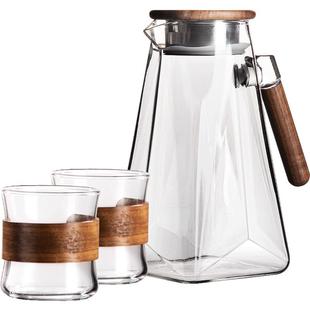创意玻璃水杯家用套装高颜值喝水泡茶杯子耐高温客厅待客水壶水具
