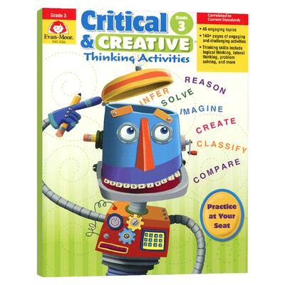 批判性与创造性思维练习 三年级 Evan-Moor Critical and Creative Thinking Activities Grade 3 Teacher Resource evanmoor