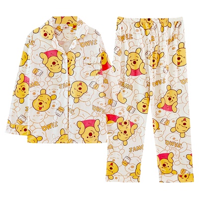 网红风情侣睡衣春秋夏纯棉家居服