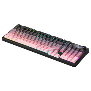 BOW 黑莓无线蓝牙键盘侧刻背光高颜值静音三模机械手感男女生通用