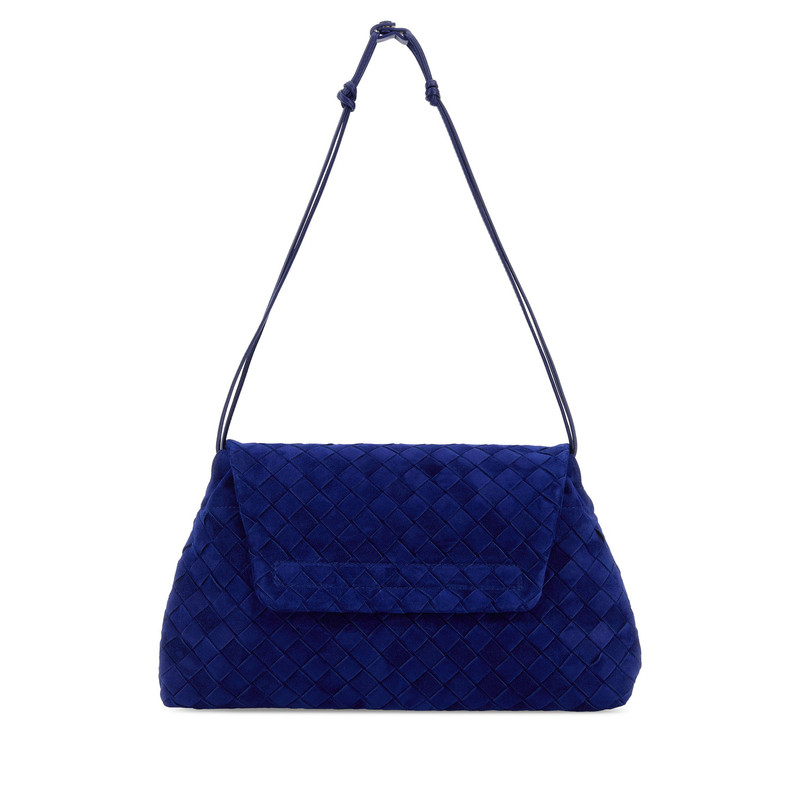 BOTTEGA VENETA女士BV中号giorno蓝色单肩包26早春新款意大利代购