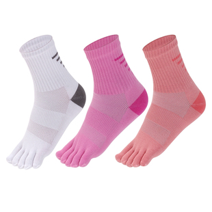 唐城故事五指袜女纯色棉袜秋冬款四季吸汗中筒袜冬季透气运动女袜