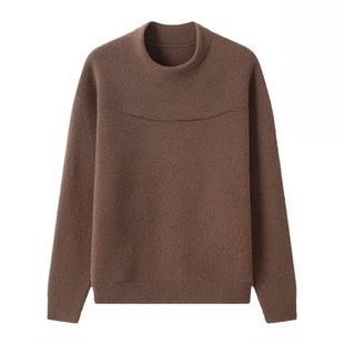 真维斯半高领仿德绒打底衫女2026秋冬季新款磨毛长袖修身内搭上衣