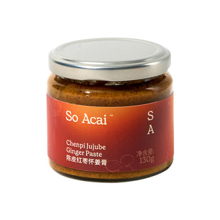 soacai陈皮红枣怀姜膏新会东甲陈皮暖姜枣膏新疆灰枣红枣头茬枸杞