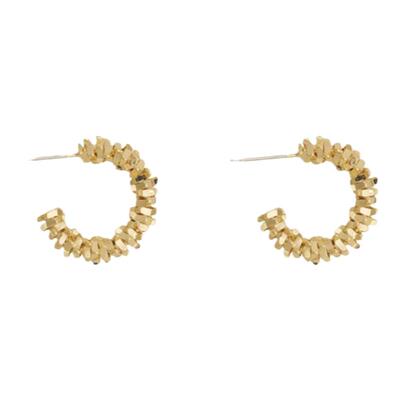 冷淡风碎银子耳圈银针耳钉耳夹女