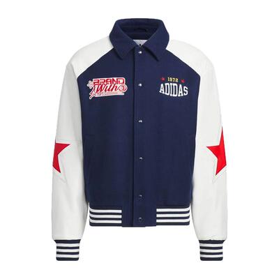 Adidas阿迪达斯男女通款情侣款保暖运动宽松翻领夹克外套JN0775