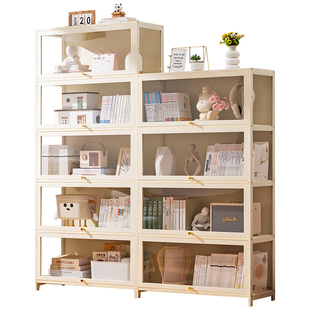 组合书柜子多功能家用落地书架客厅实木多层储物大书橱置物架儿童