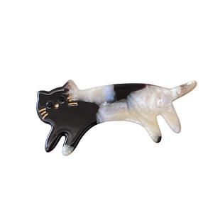 韩国France博主同款可爱小猫咪发夹法式百搭刘海鸭嘴夹侧边碎发夹