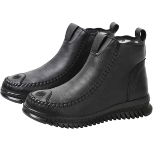 泰和源冬季棉鞋女妈妈鞋加绒加厚棉靴羊毛保暖防滑高帮短靴老人鞋