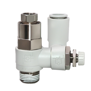 SMC型先导式单向阀万向型调速阀逆止阀ASP330F/430F/530-01/02-08