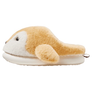 朴西小企鹅棉拖鞋女童男童冬季加厚保暖家用软底可爱毛绒拖鞋儿童
