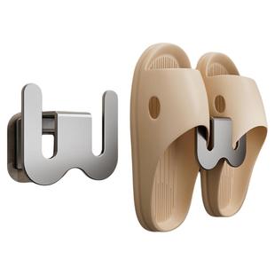 浴室拖鞋架免打孔壁挂卫生间置物架厕所沥水门后鞋子收纳挂架神器