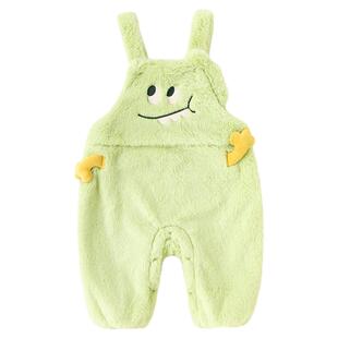 嘟嘟家男童背带裤冬季宝宝裤子加绒女童长裤洋气儿童休闲裤冬款新