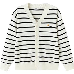 巴拉巴拉儿童针织衫外套男童女童开衫毛衣秋冬款童装宝宝红色上衣