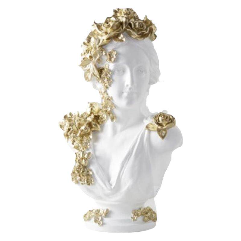 现 纽约下城公园进口沐浴金色花海的古典芙洛拉西式小雕像摆件