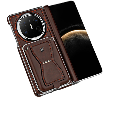 适用华为MateX6带卡包中轴全包壳