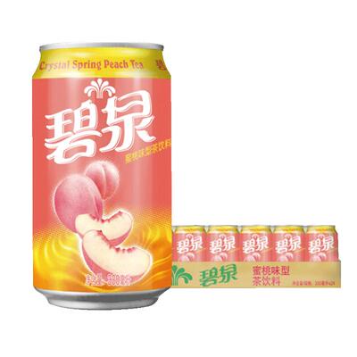 屈臣氏碧泉果茶蜜桃味茶饮料330ml*24罐整箱