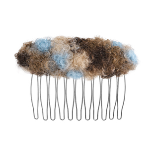 韩式毛绒公主头倒插梳发夹边夹侧边小夹子头饰发梳高颅顶蓬松神器