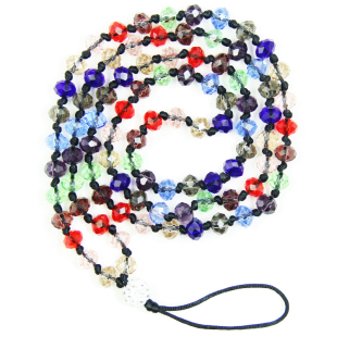 经典长款手机链手机挂件水晶珠挂绳女款手工编织挂脖防丢绳不掉色