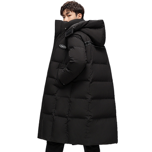 鸭鸭官方旗舰店羽绒服男中长款过膝冬季2025年新款加厚防寒潮外套