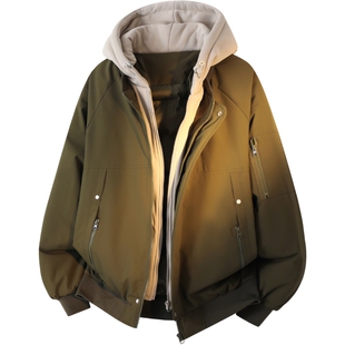 班尼路SK春季马年本命年假两件连帽棉衣男加厚保暖撞棉服外套男YS