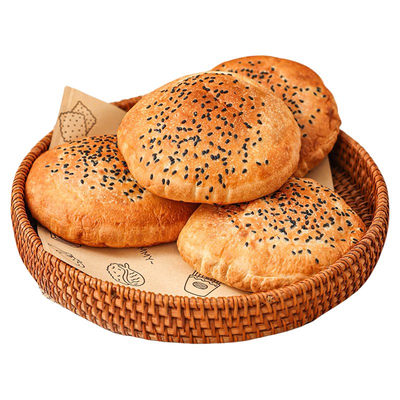 黄油塔中式汉堡胚斯同款面包汀饼皮早餐国半成品空气炸锅商家专用