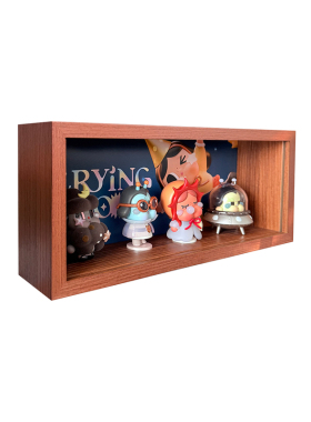 适用泡泡玛特CRYBABY哭娃出走的月亮盲盒潮玩手办挂墙展示架相框