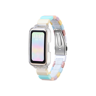 适用华为手环10手表带新款树脂9nfc版高级感腕带band8智能运动表链7高颜值女款专用手带荣耀6pro韩系11代硅胶