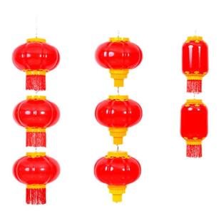 亚克力led灯笼户外防水塑料大红连串市政路灯城市亮化工程景观灯