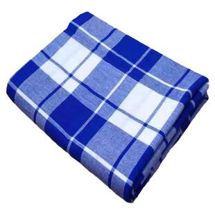 粗布纯棉学生床单蓝白格小蓝格学校宿舍贴身褥单1.2米1.5米宽单人