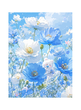 数字油画diy填充手绘唯美风景画