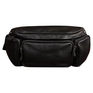 植鞣头层牛皮真皮胸包男士斜挎包2025新款高级感休闲皮包男款腰包