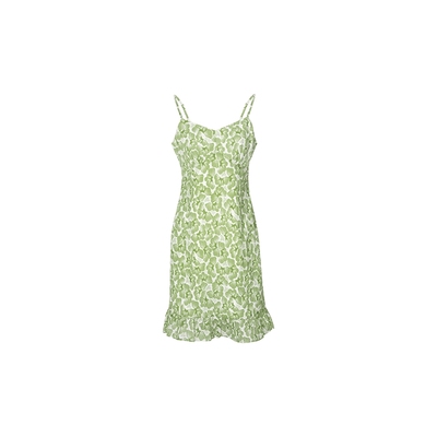 诗凡黎森系风薄荷曼波碎花吊带连衣裙辣妹裙女伊芙丽outlets店