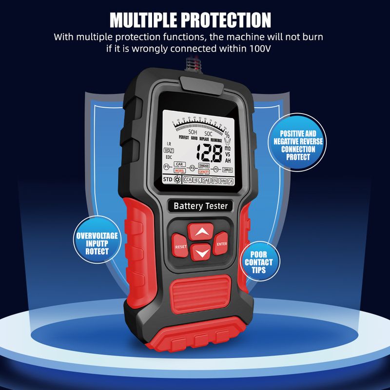 E-FAST智能蓄电池检测仪数字显示内阻测试仪12V/24V汽车参数电瓶