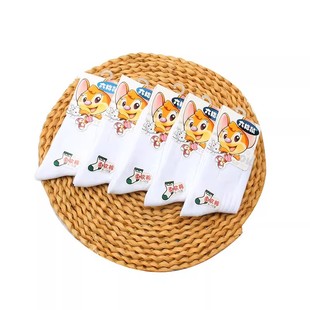 六指鼠童袜男童女童袜子纯棉春秋款中大童秋冬季男孩中长筒儿童袜