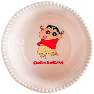 正版蜡笔小新面碗家用陶瓷碗个人专用女生高颜值餐具大容量泡面碗