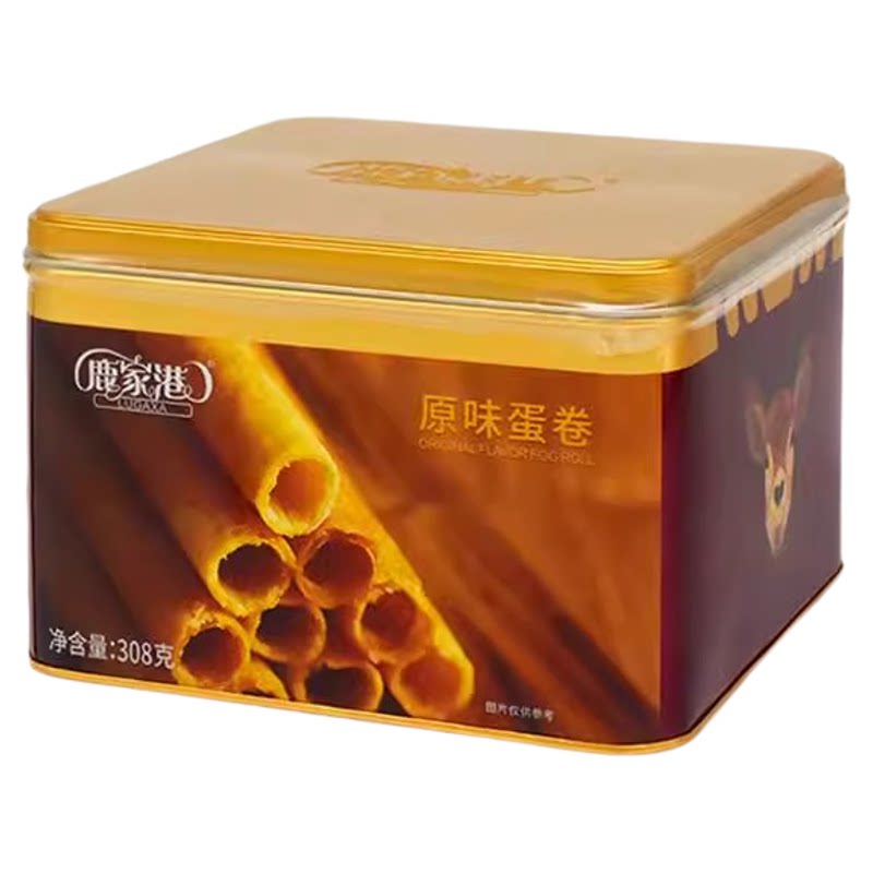 【加量版】香港鹿家港蛋卷饼干4蛋卷