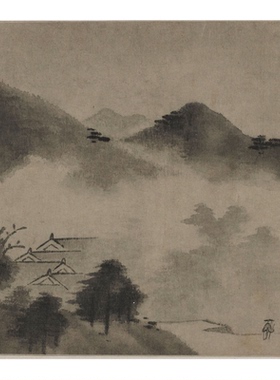米友仁《楚山秋霁图》米家云山画