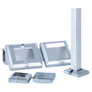 铁艺配件分体脚盖铁艺栏杆装饰盖50 60 80 100方管底座铁艺冲压盖