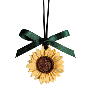 汽车内香薰香水挂件ins向日葵后视镜挂饰森系女士装饰品扩香石膏