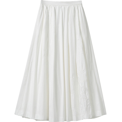 播商场同款高腰提花百褶裙女春秋新款法式气质半身裙BDS1BD1187