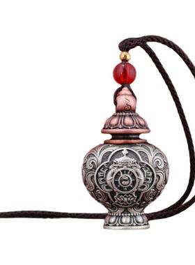 民族风复古铜宝瓶嘎乌盒吊坠项坠