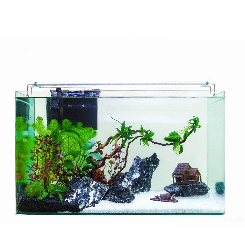 真水草鱼缸水族箱小型客厅办公室桌面家用生态草缸装饰布造景全套